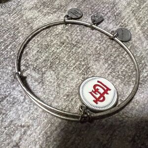 Alex and Ani Silver Baseball Charm Bracelet